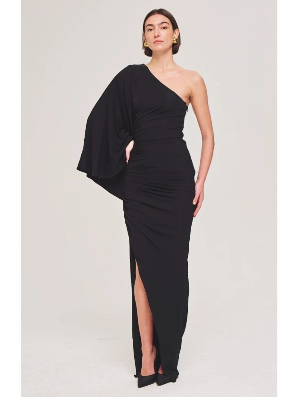 Ronny Kobo Kallista Maxi Dress Elegant Formal Evening Feminine Black Womens M